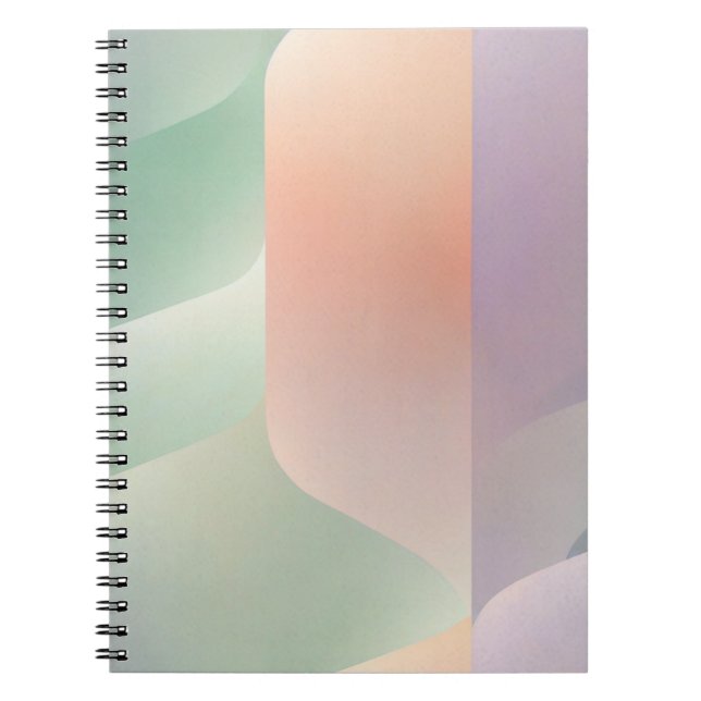 Abstract Geometric Notebook – Green Orange Purple  Anteckningsbok (Framsidan)