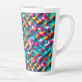 Abstract geometric pattern design 14 - Latte Mug