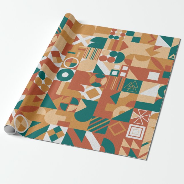 Abstract geometric pattern. Multicolor Figures. Te Presentpapper (Utrullad)