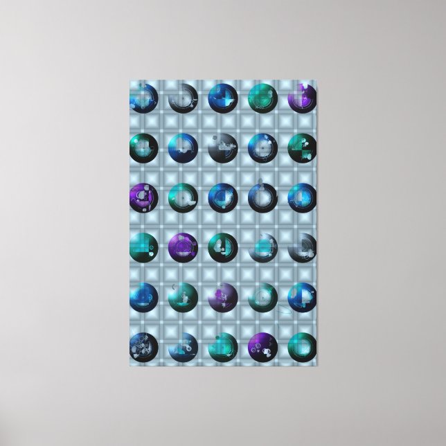 Abstract Geometric Pattern Wallart  Canvastryck (Framsida)