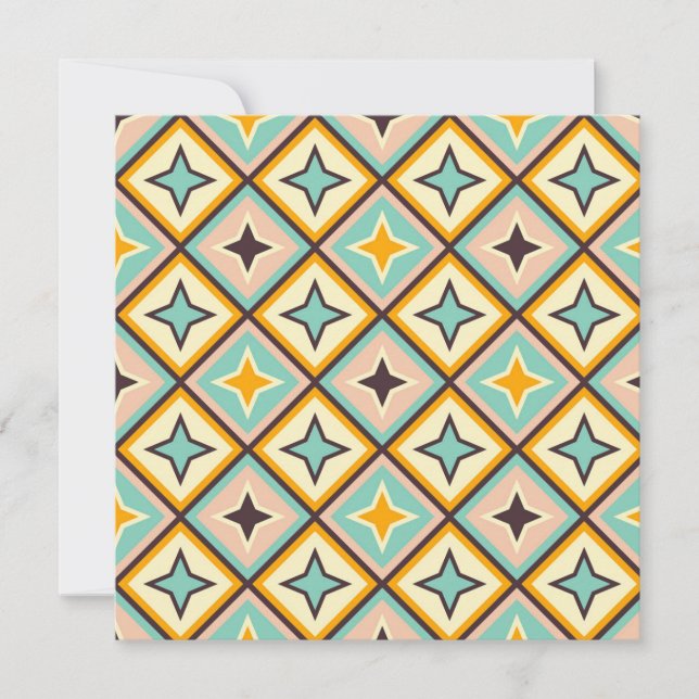 Abstract geometric pattern with diamond shapes tack kort (Framsida)