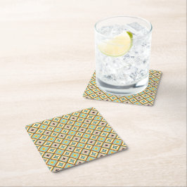 Abstract geometric pattern with diamond shapes underlägg papper kvadrat