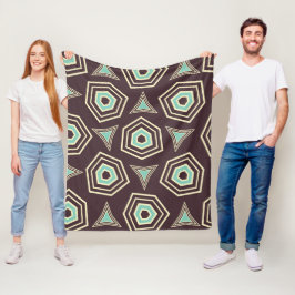 Abstract geometric pattern with layered pentagons  fleecefilt