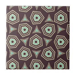 Abstract geometric pattern with layered pentagons  kakelplatta