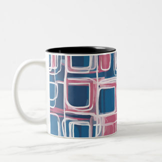 ABSTRACT GEOMETRIC PATTERNS Två-Tonad MUGG