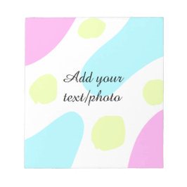 Abstract geometric shapes pastel add name photo ba anteckningsblock
