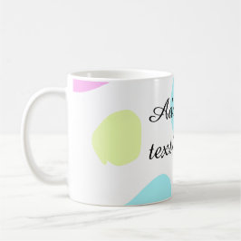 Abstract geometric shapes pastel add name photo ba kaffemugg
