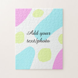 Abstract geometric shapes pastel add name photo ba pussel