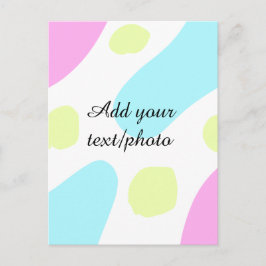 Abstract geometric shapes pastel add name photo ba vykort