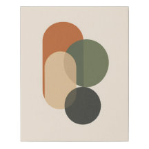Abstract Geometric Wall Art in Earth Tones
