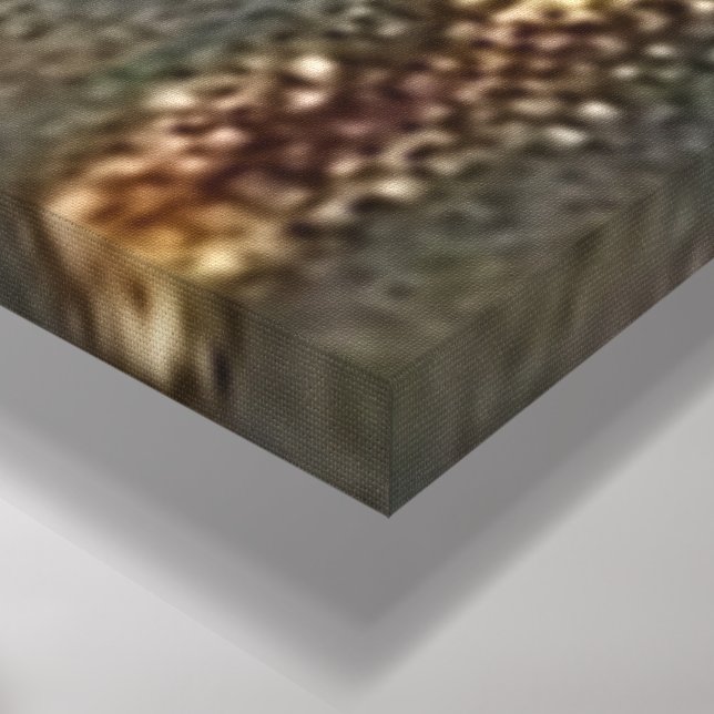 Abstract Geometric Wall Art, Modern Gold & Neutral Canvastryck (Hörn (nedre))