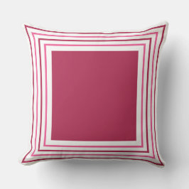 Abstract Geometrical Burgundy Red & Pink Kudde