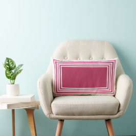Abstract Geometrical Pink & Burgundy Red Lumbarkudde