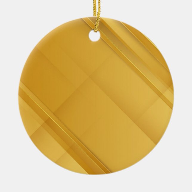 Abstract Gold Geometric Luxury Background Art Julgransprydnad Keramik (Framsidan)