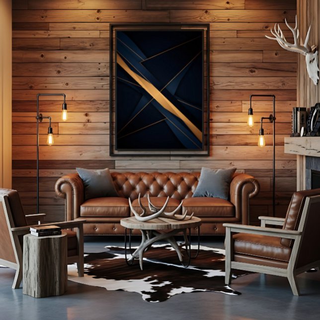 Abstract Golden Connections Canvastryck (Skapare uppladdad)