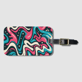 Abstract Graffiti - Bold Vibrant Line Art Style Bagagebricka