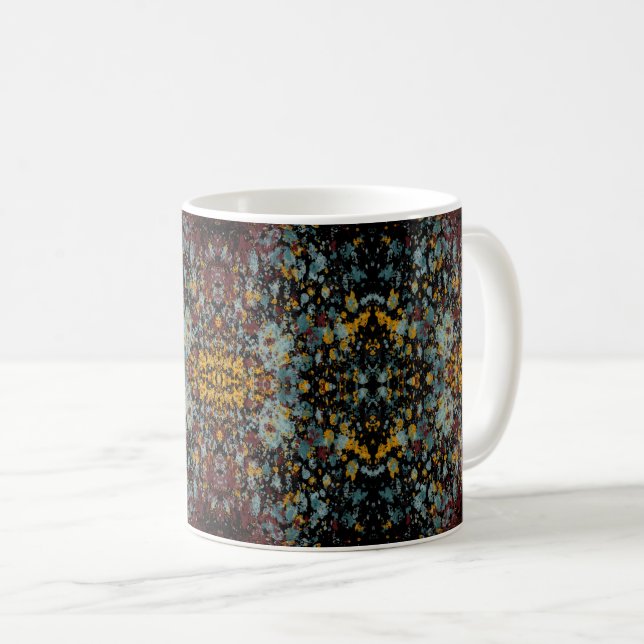 Abstract Graffiti Splatter Painting Art On Black  Kaffemugg (Framsida höger)