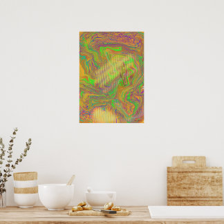 Abstract Green Wall Art Poster
