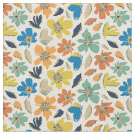 Abstract Hand-Drawn Boho Floral Pattern  Tyg