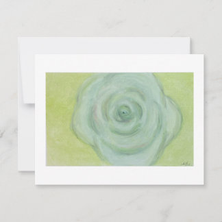 Abstract hand-drawn White Rose Flat Card Julkort