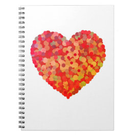 Abstract Heart Confetti Art Anteckningsbok