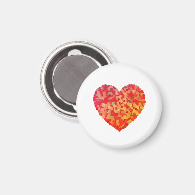Abstract Heart Confetti Art Magnet (Front/Back)