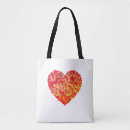 Abstract Heart Confetti Art Tygkasse