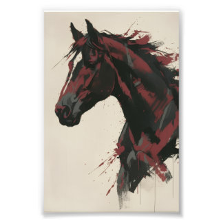 Abstract Horse Wall Art Fototryck