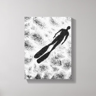 Abstract Human Silhouette – Modern Black & White A Canvastryck
