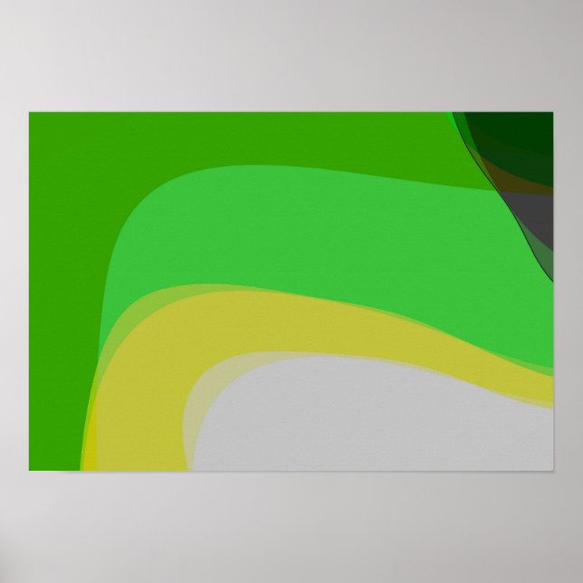Abstract In Green And Yellow 1004 Poster (Framsidan)