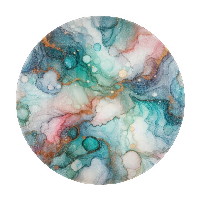 Abstract in Pink, Teal, Blue, and Gold (Framsidan)