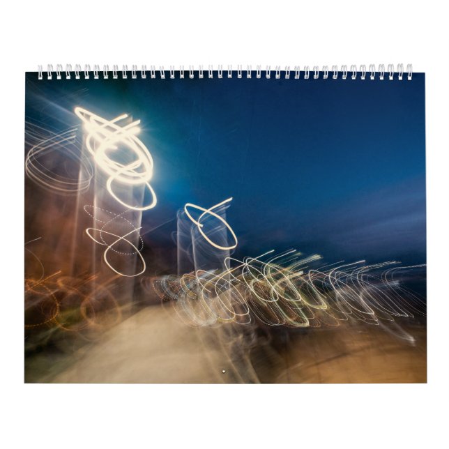 Abstract Intentional Camera Movement Night Light T Kalender (Omslag)