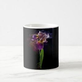 Abstract Iris Flower – Elegant Floral Art Kaffemugg