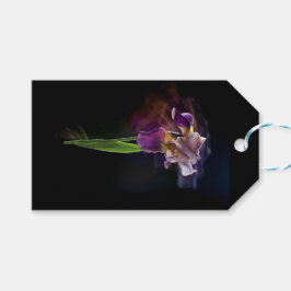 Abstract Iris Flower – Elegant Floral Art Presentetikett