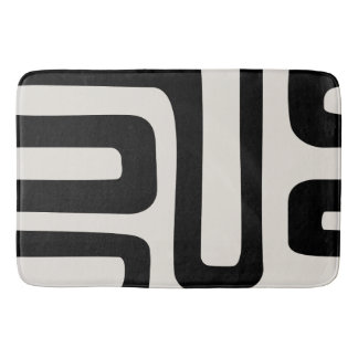 Abstract Ivory and Black Bath Math Badrumsmatta