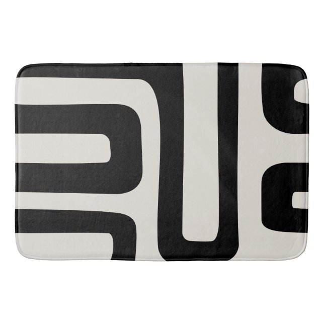 Abstract Ivory and Black Bath Math Badrumsmatta (Framsidan)