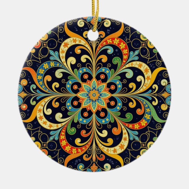 Abstract Julgransprydnad Keramik (Framsidan)