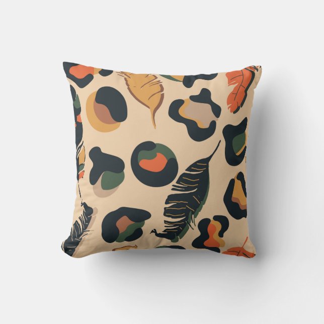 Abstract jungle seamless pattern,wild animal backg kudde (Framsida)