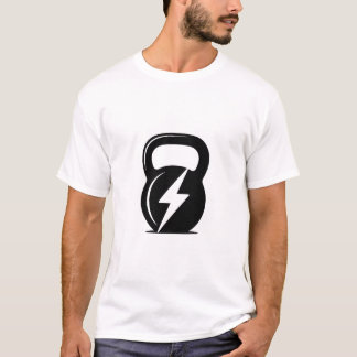 Abstract Kettlebell Fitness Logo T-Shirt