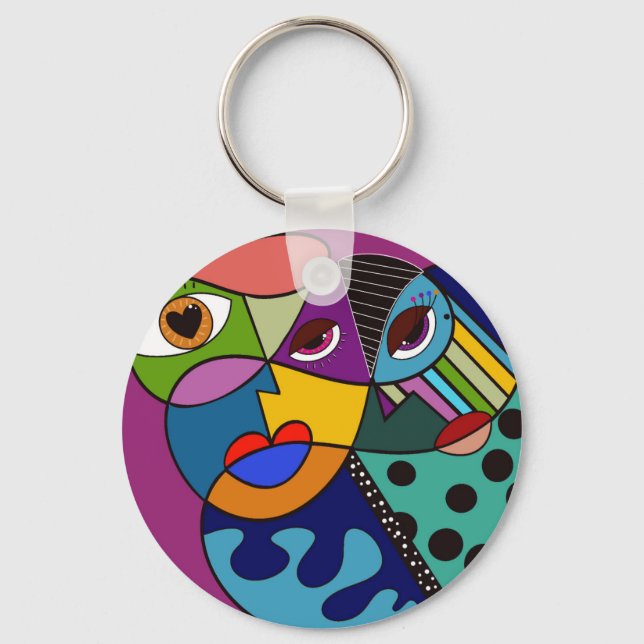 Abstract Keychain Nyckelring (Framsida)