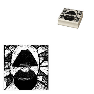 Abstract lamp mid century rubber stamp stämpel