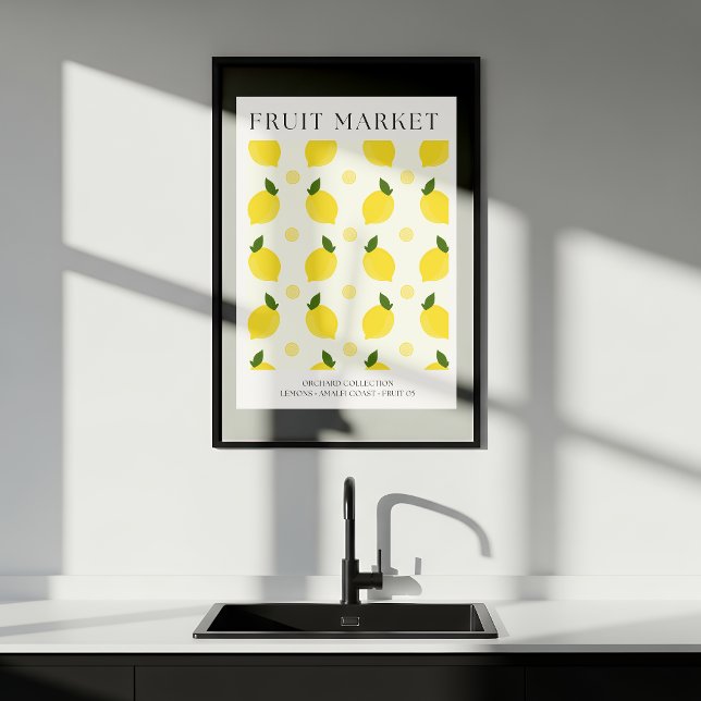 Abstract Lemon Market Kitchen Print Poster (Skapare uppladdad)