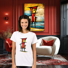 Abstract Lifeguard Tower | Expressionist Art  T Shirt