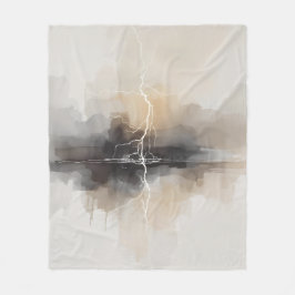 Abstract Lightning in Neutrals Print Fleecefilt