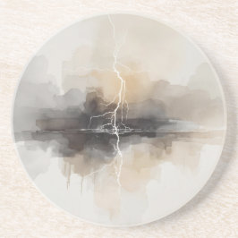 Abstract Lightning in Neutrals Print Underlägg
