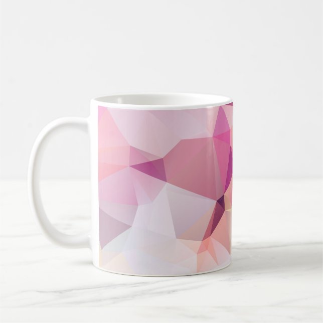 Abstract low poly background, geometry triangle, m kaffemugg (Vänster)