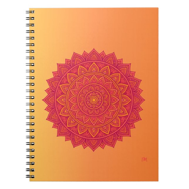 Abstract Mandala Shape Notebook Anteckningsbok (Framsidan)