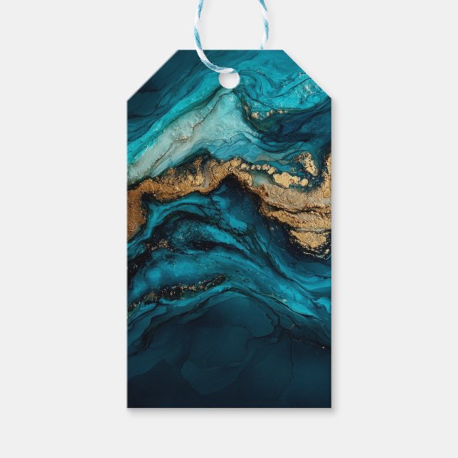 Abstract marine  presentetikett (Framsidan)