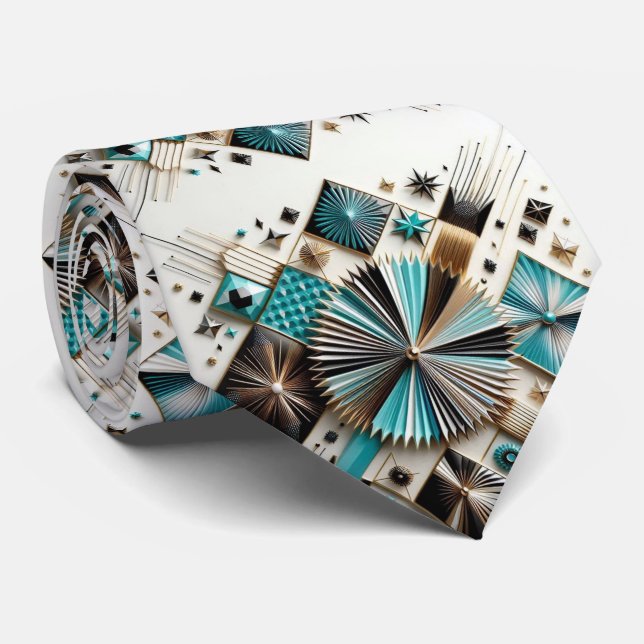 Abstract Mid Century Modern Starburst DIamond Slips (Rullad)