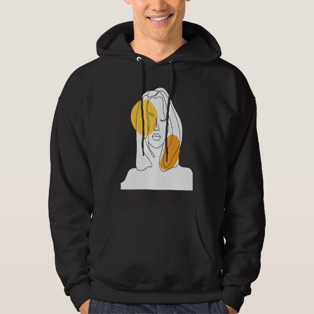 Abstract minimalist beauty from inside girl hoodie (Framsida)